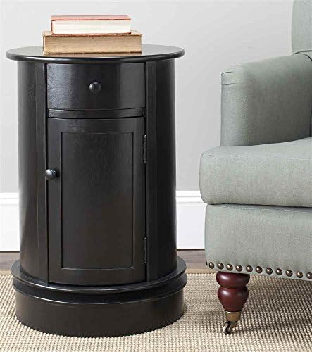 SAFAVIEH Tabitha Wood Side Table, 17.7" Distressed Black AMH5712B - Image 2