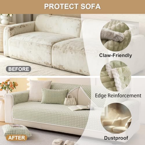 Soft Velvet Fuzzy Couch Covers Washable - Image 4