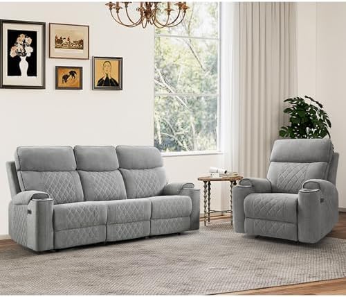 HAOMARKETS 2-Piece Electric Recliner Sofa Set by HAOMARKETS
