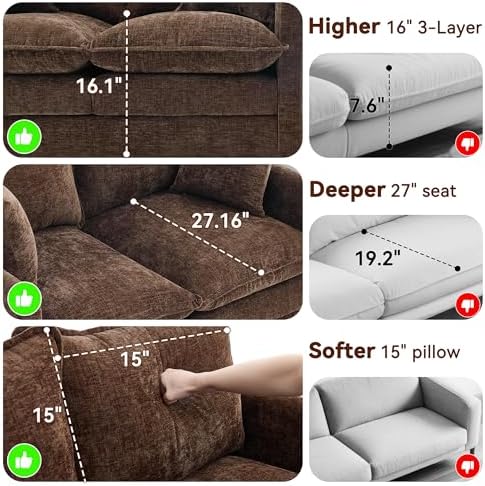 L-Shape Loveseat Sofa Couch - Image 6