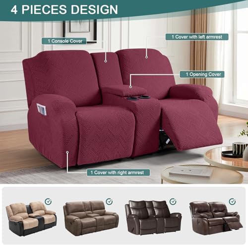 Ruaozz Stretch Loveseat Recliner Cover - Image 4