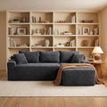 95" L-Shaped Cloud Sectional Couch, Right Facing Modular Compressed Boneless by ERYE