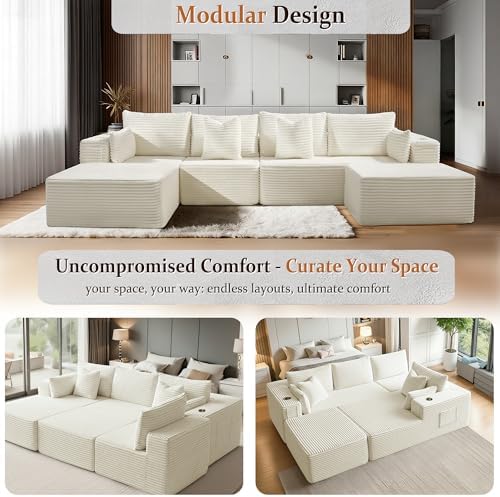 37" Cloud Sectional Couch Ottoman - Image 6