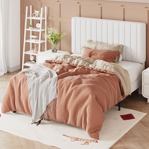 Allewie Twin Bed Frame, Velvet Upholstered Platform Bed - Image 4