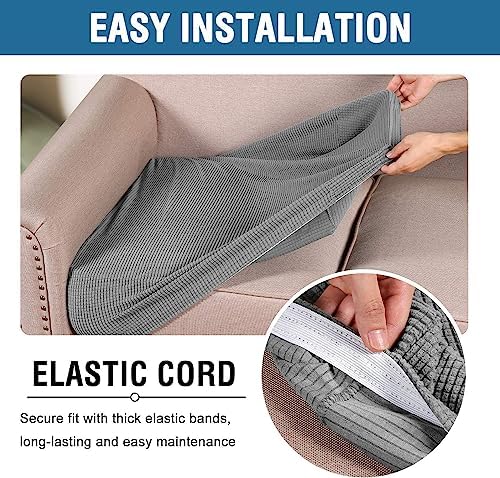 H.VERSAILTEX Super Stretch Individual Seat Cushion Covers Sofa Covers Couch - Image 5