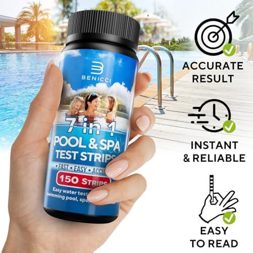 150 Spa Test Strips for Hot Tub, Pool Test Strips, 7 in 1 Water Kit - Image 3