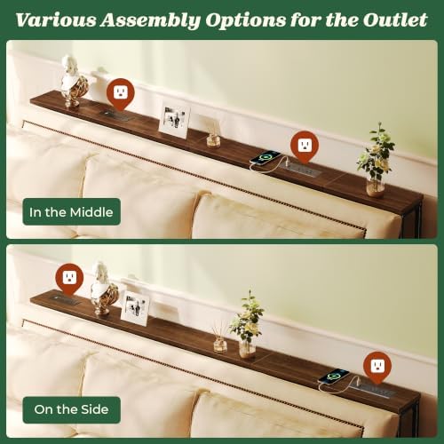 SUPERJARE 78.8 inch Narrow Behind Couch Table - Image 5