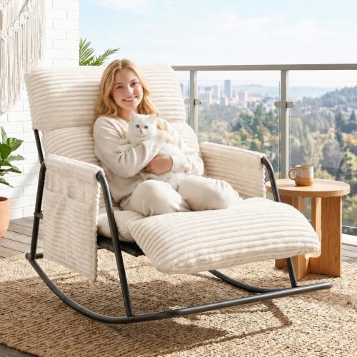 Oversized Corduroy Rocking Chair by PATAVOT