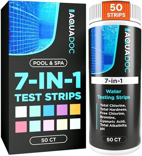 AquaDoc 7-in-1 Pool, Spa & Hot Tub Test Strips by AquaDocSpaHotTubSupplies
