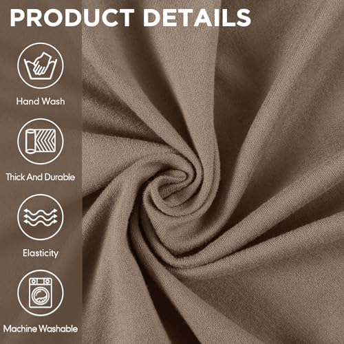 Peryiter 3 Pcs Couch and Loveseat Sofa Covers, Milk Silk - Image 5