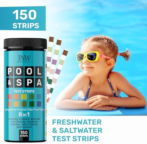 JNW Direct Pool Test Strips for Pools and Spas - 8 in 1 Water Test 150 Pack - Image 2