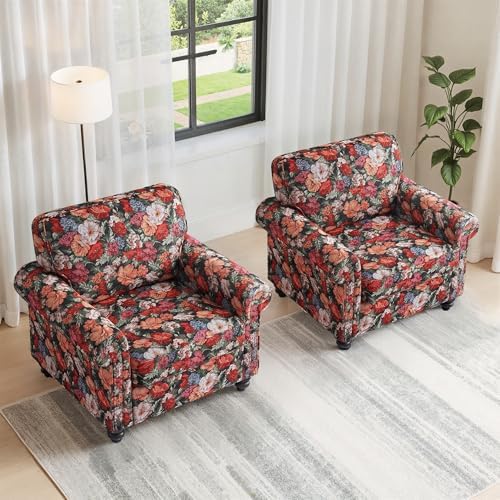 Folral Accent Chair, Comfy Reading Armchair - Image 6
