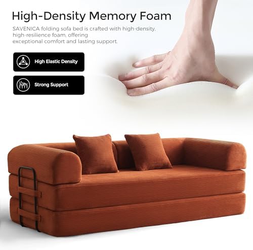 79" Convertible Futon Sofa Bed, Boneless Couch - Image 6