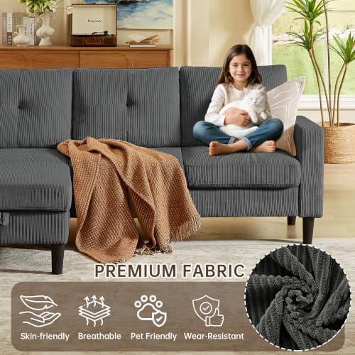 2 Piece Sectional Sofa Couch Set, 3-Seater Couch and Loveseat - Image 4