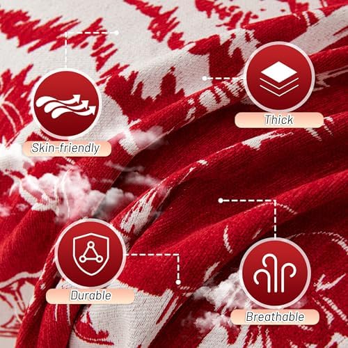 MYSKY HOME Christmas Couch Cover, Sofa Cover - Image 4