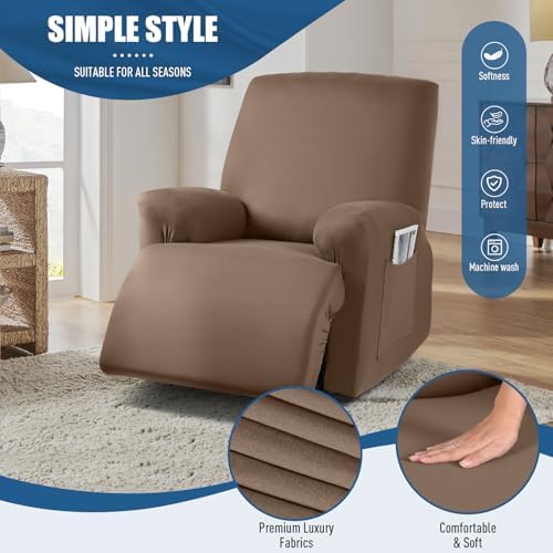 TAOCOCO Stretch Recliner Chair Covers 3-Piece Recliner Covers - Image 2