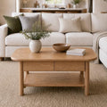 100% Solid Oak Wood Coffee Table by Vadisun