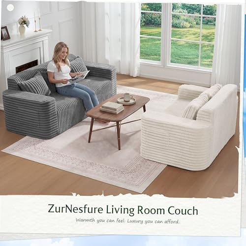 ZurNesfure Sofa Couch Loveseat Boneless Sofa - Image 6