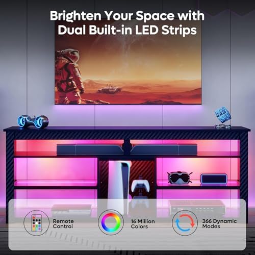 Bestier TV Stand for 70 inch TV, Tall Entertainment Center - Image 4