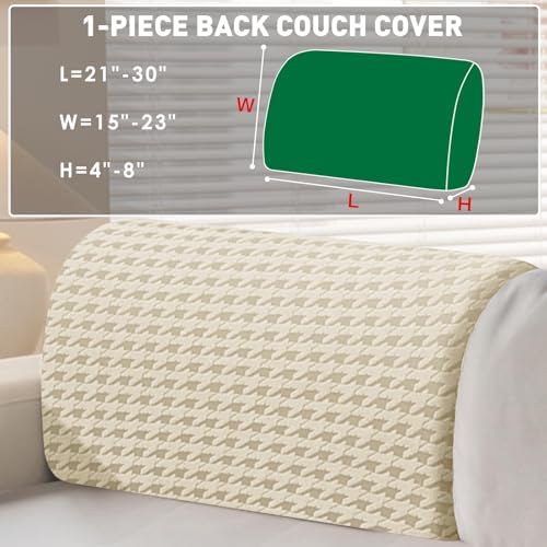 MAXIJIN Couch Cushion Covers for Sectional Sofa, Stretch Sofa Cushion Cover - Image 2