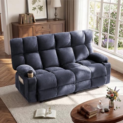 Oversized Loveseat Recliner Sofa, Wall Hugger Reclining Loveseat by Unknown