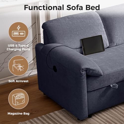 Tbfit 107" Pull Out Sofa, Sleeper Sofa Bed - Image 5