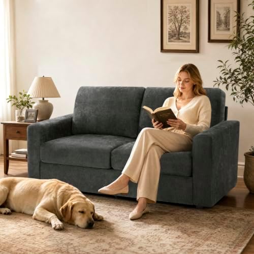 69” Chenille 2-Seat Sofa w/Comfortable Back Cushions - Image 6