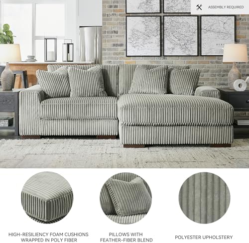Signature Design by Ashley 99in Corduroy Sectional Sofa - Image 4
