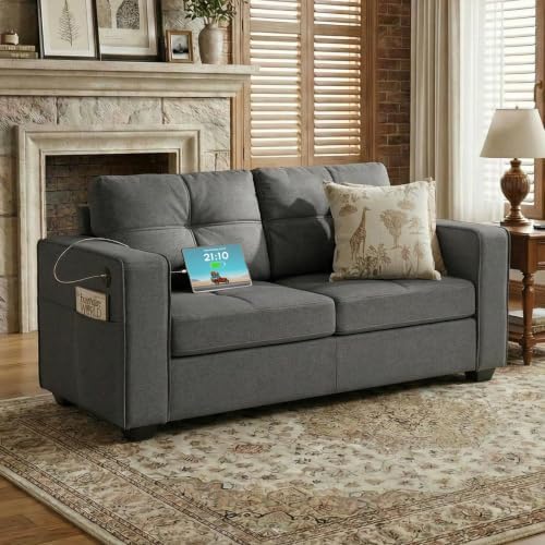 TYBOATLE 65" Small Couches for Bedroom, Modern Tufted Comfy Loveseat by TYBOATLE