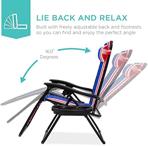 Best Choice Products Zero Gravity Chair Recliner, American Flag - Image 4