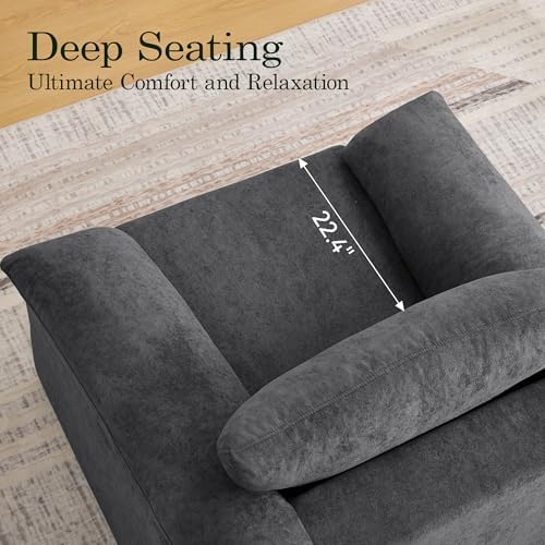 Boneless Single Sofa Chair, Modern Cloud Accent Chair, Comfy Deep Seat Couch - Image 5