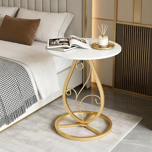 Round End Table Living Room, Small Side Table - Image 5