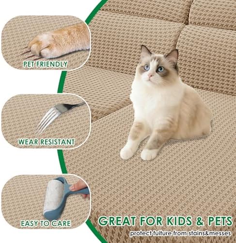 MAXIJIN Couch Cushion Covers for Sectional Sofa, Stretch Sofa Cushion Cover - Image 4