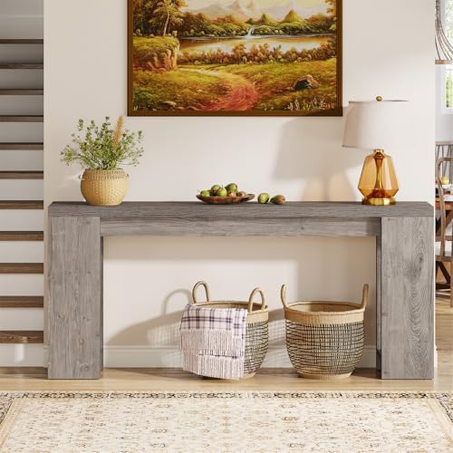 Tribesigns 70.9-Inch Extra Long Console Table, Farmhouse Wood Sofa Table Behind - Image 5