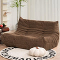 N&V Fireside Loveseat, Mid Century Armless Twin Size Floor Sofa, Soft Premium by NV