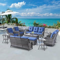 Belord 13 Piece Wicker Patio Furniture Set, Outdoor Swivel Rocker Chairs Set of by Belord