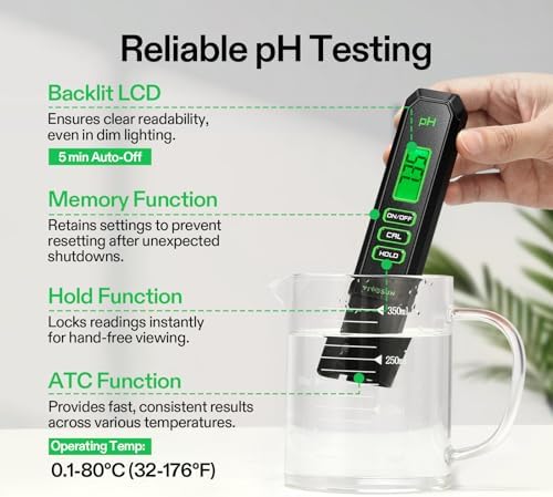 VIVOSUN Digital pH Meter, 3-in-1 TDS/EC/Temperature Meter, 3-in-1 Soil - Image 2