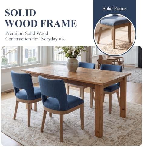 Hollow Cut‑Out Upholstered Side Chairs Set of 6 - Image 6