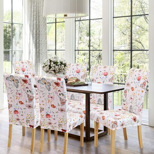 Dining Chair Covers, Stretch Seat Covers, Washable Furniture Protector - Image 2