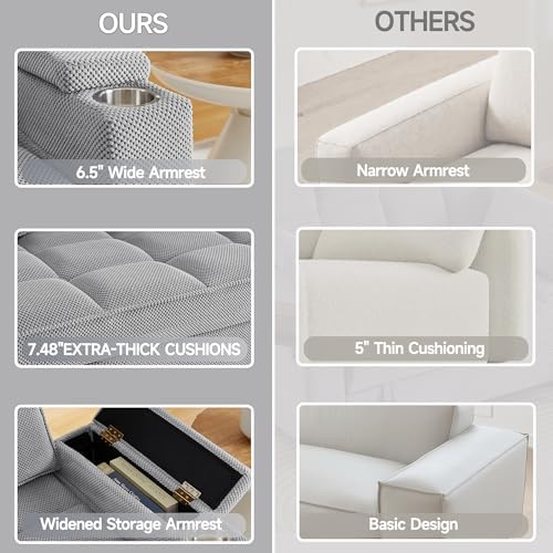 hansones 61" Loveseat Sofa - Image 6