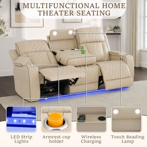 Leather Power Recliner Sofa Set - Image 4