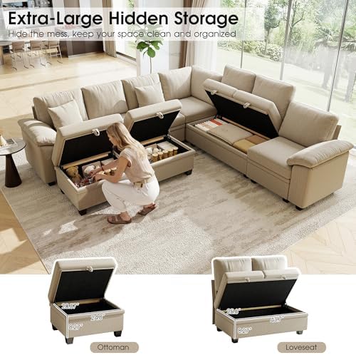 107.8" Oversized Modular Sectional Sofa - Image 4