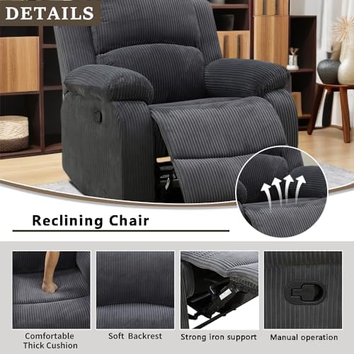 A Ainehome Recliner Sofa Set Loveseat Chair Furniture Sofa Set Living Room - Image 3
