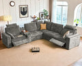 134" Modular Power Reclining Sectional 5 Seater L-Shaped Couch by BEDEEP