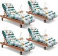 Outdoor Lounge Chair Cushions Set of 4 Waterproof 75.1 x 22.8 x 4.7" 8# by Uthem
