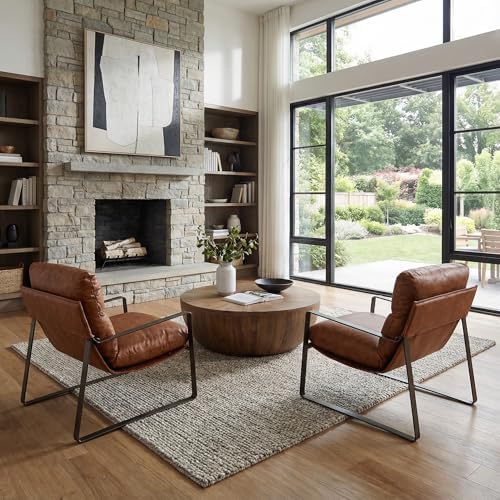 LukeAlon Modern PU Leather Accent Armchair - Image 4