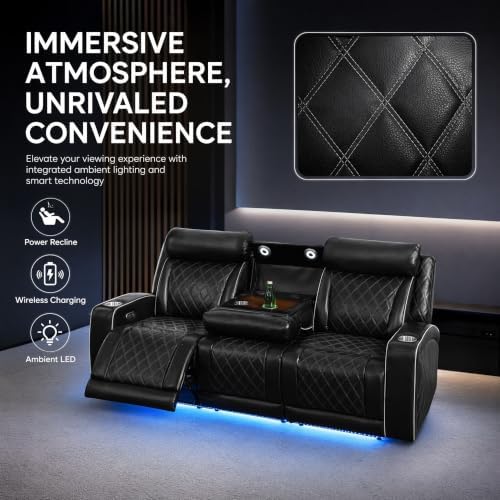 Leather Power Recliner Sofa Set - Image 3