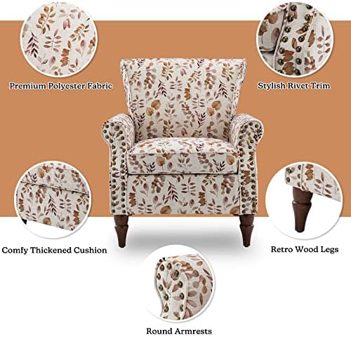 HULALA HOME Traditional Floral Accent Chair - Image 4