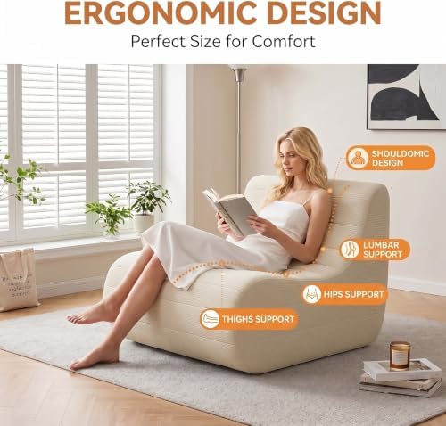 Compact Memory Foam Bean Bag Chair - Image 3