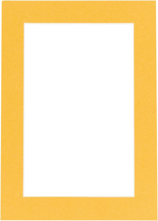 8.5x11 Mat Bevel Cut for 7x9 Photos - Acid Free Topaz Orange Precut Matboard - For Pictures, Photos, Framing - 4-ply Thickness